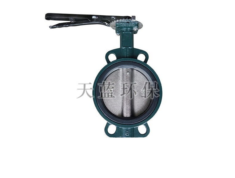Manual soft seal wafer butterfly valve